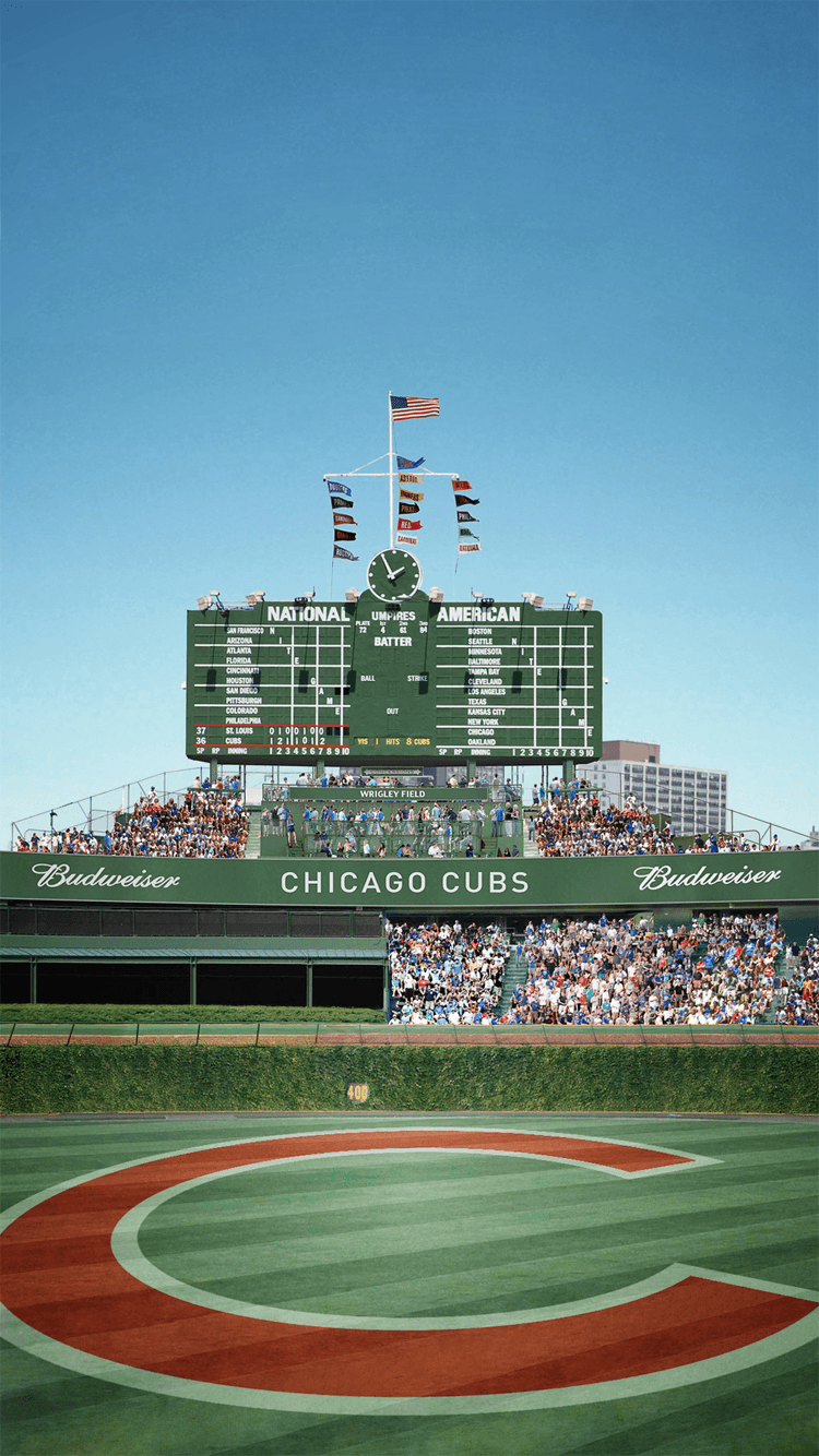Tabellone Wrigley Field Chicago Cubs, 750x1334 Full HD Verticale, iPhone Plus