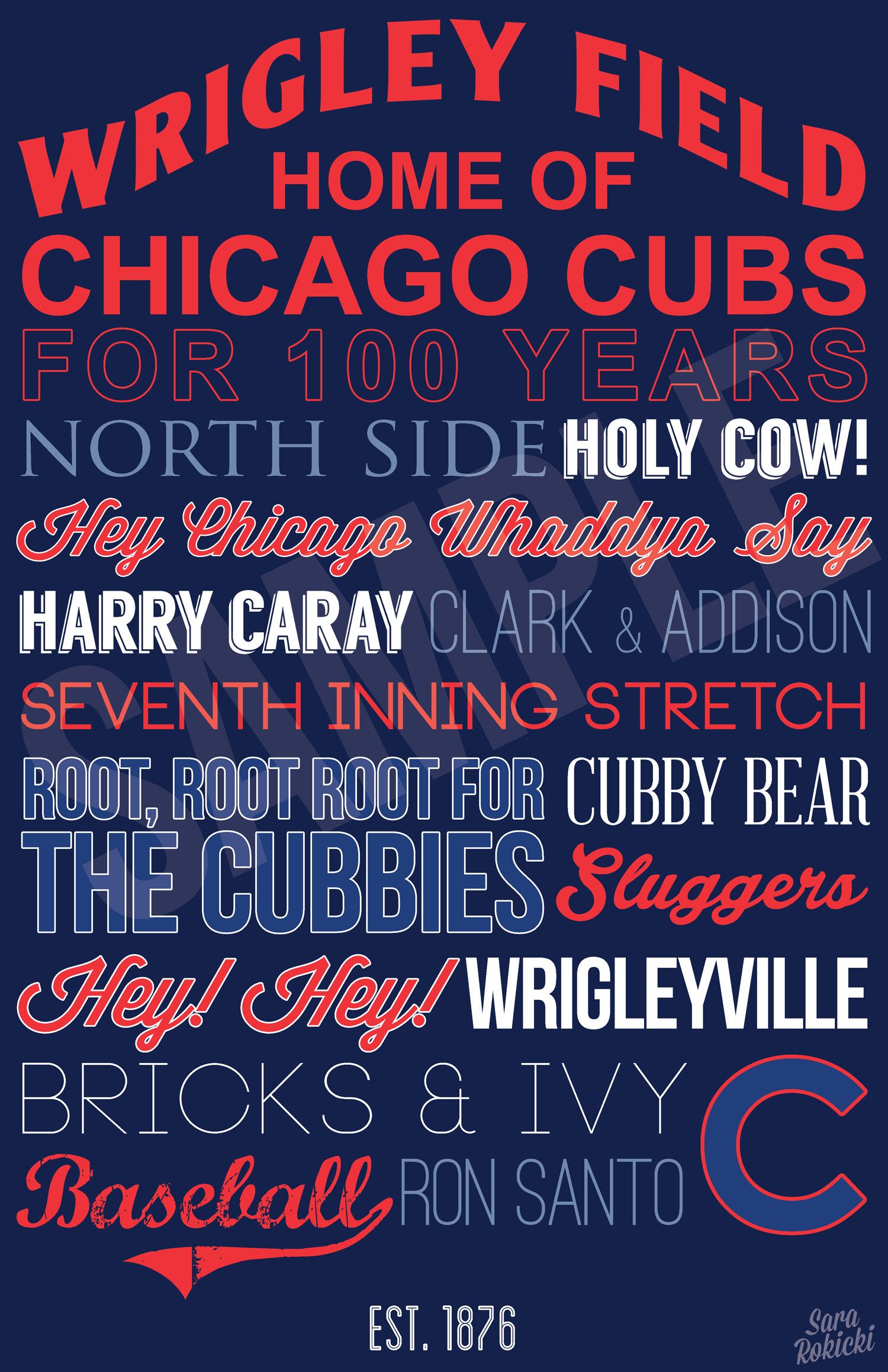 Logo Chicago Cubs righe blu, 1024x768 HD, Desktop