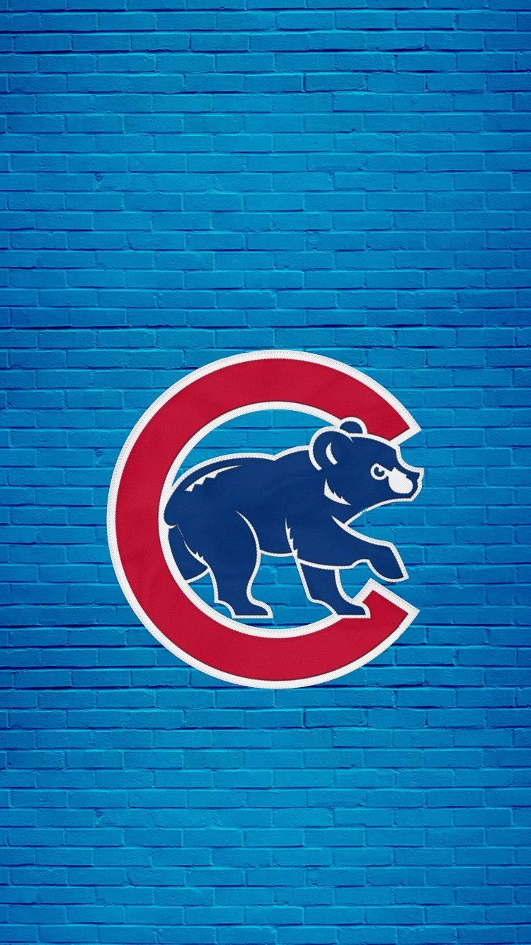 Logo Chicago Cubs muro blu, 750x1334 Verticale, iPhone Plus