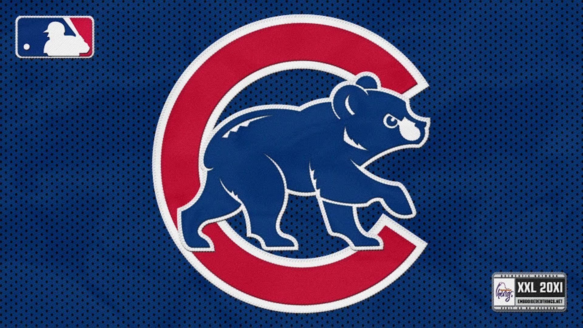 Logo Cubs pattern rosso blu, 750x1334 Verticale, iPhone
