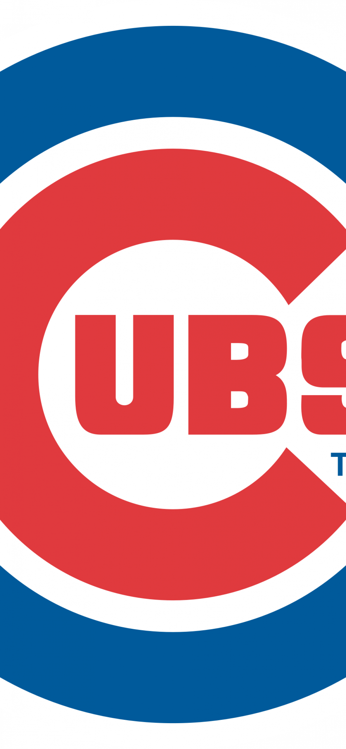 Logo Chicago Cubs su legno, 1080x1920 Verticale, iPhone