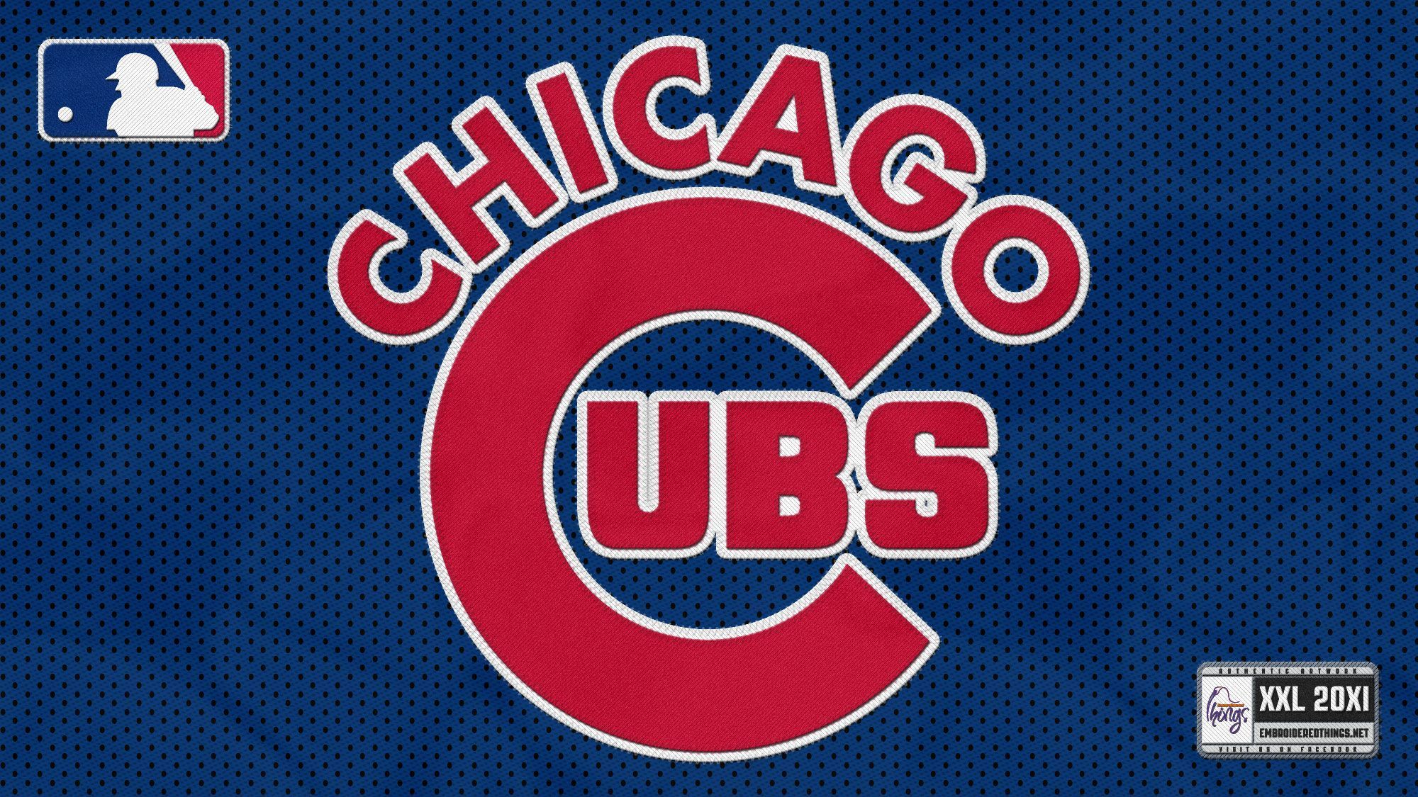 Logo Chicago Cubs blu, 2000x1125 2K, PC