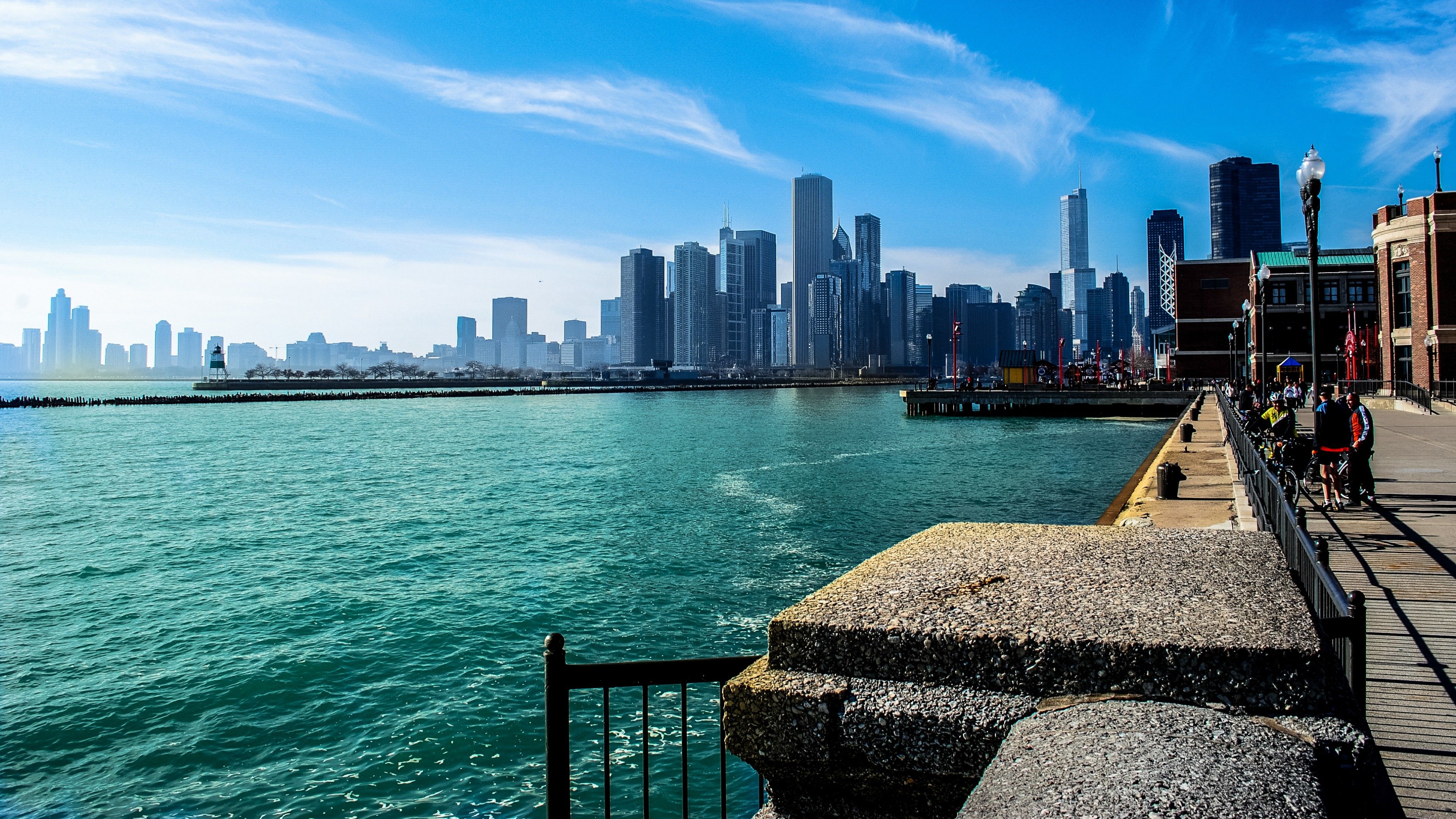 Skyline di Chicago dal lago, 3840x2160 4K, Monitor 4K