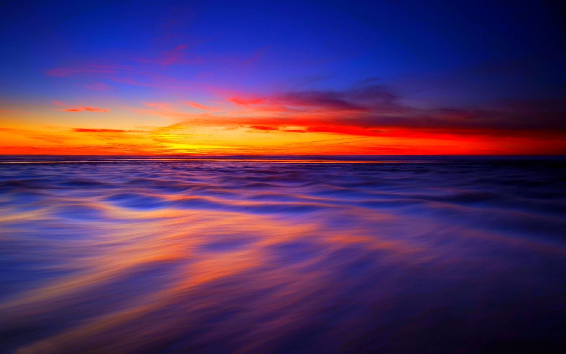 Tramonto oceano colori vivaci, 1920x1200 Full HD+, PC
