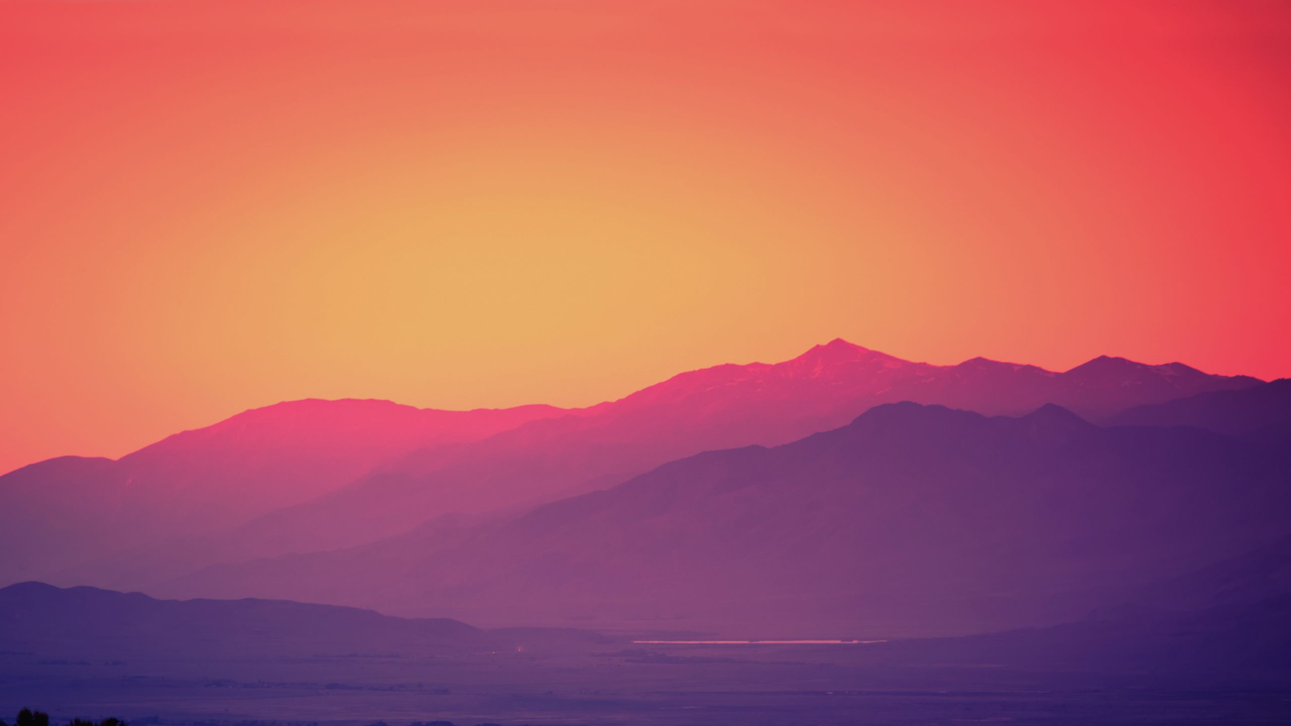 Montagne al tramonto rosa, 2560x1440 2K, Desktop