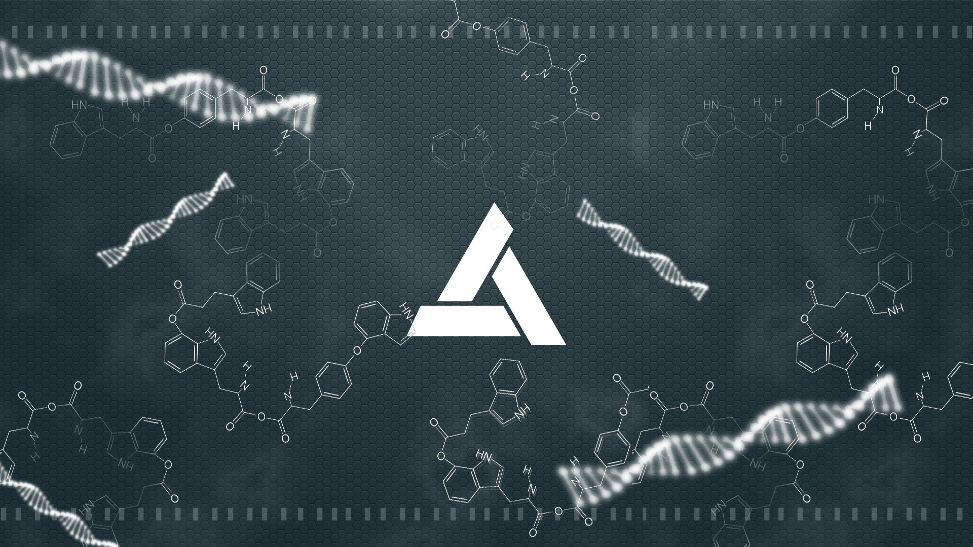 Logo triangolare con DNA e molecole, 1920x1080 1080p, Desktop