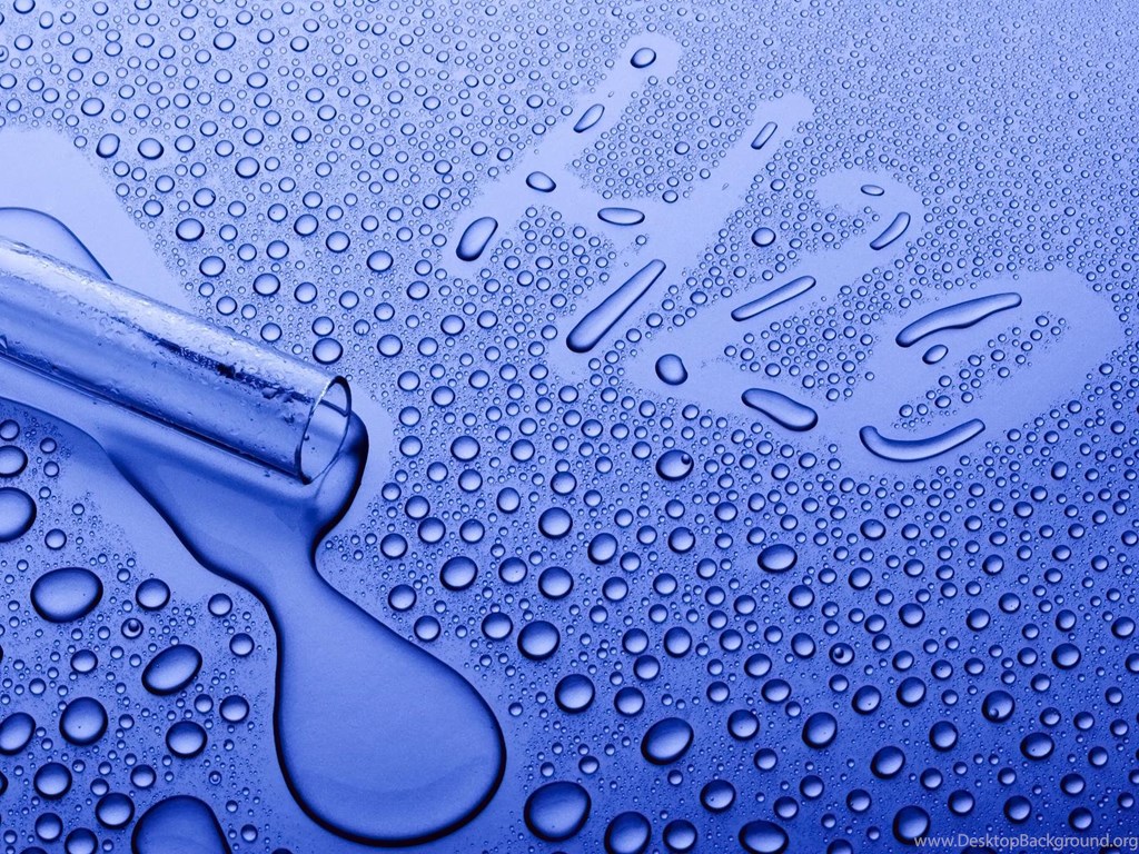 Provetta con gocce d'acqua blu, 1024x768 HD, PC Desktop