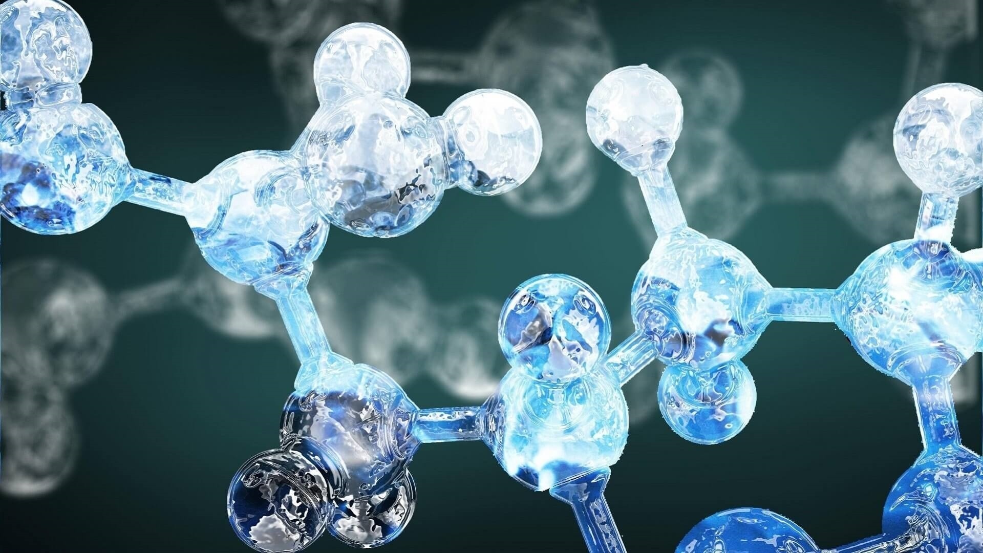 Molecola di vetro blu, 1920x1080 1080p, PC