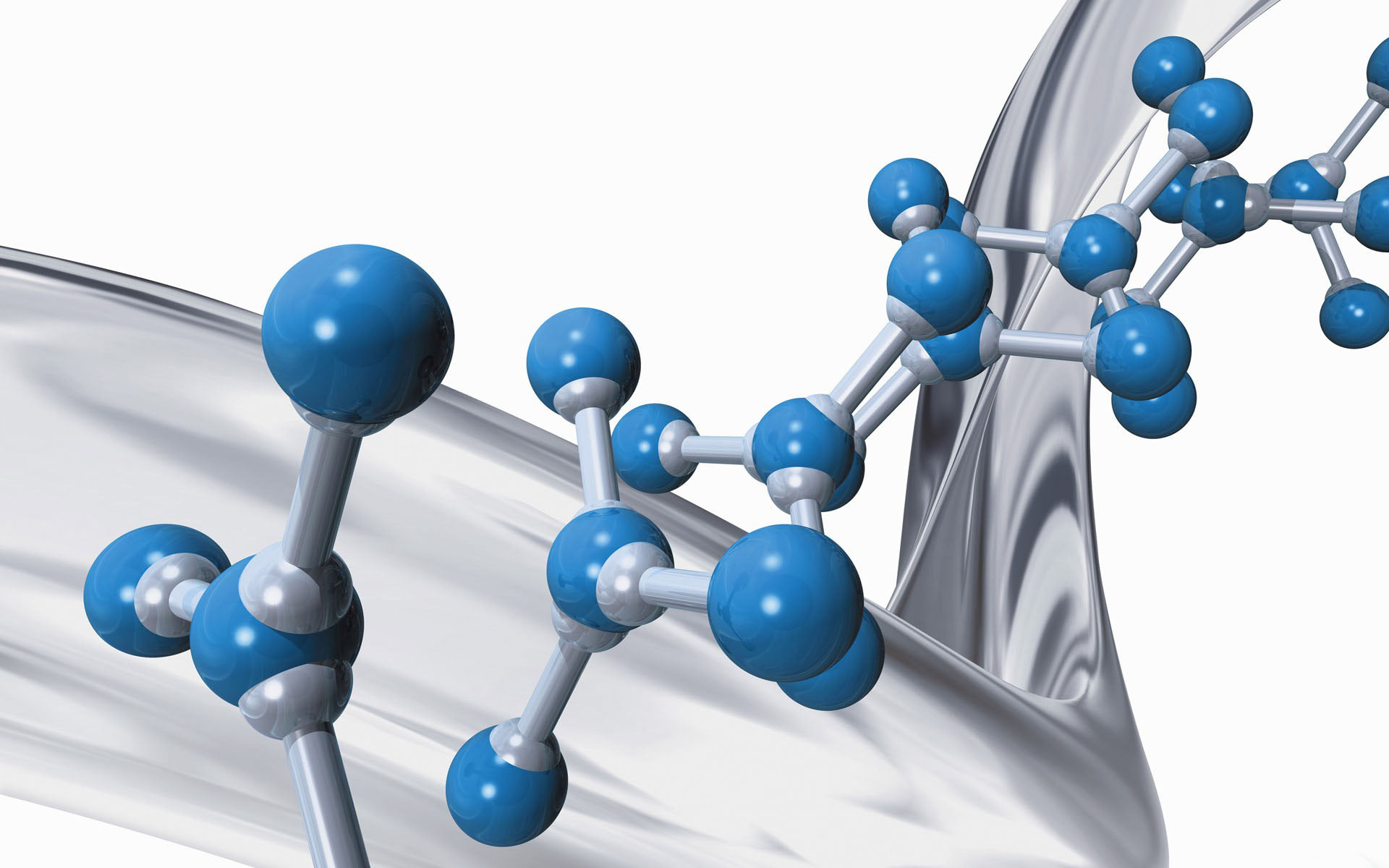 Modello molecolare blu con DNA, 1920x1200 Full HD+ WUXGA, Desktop