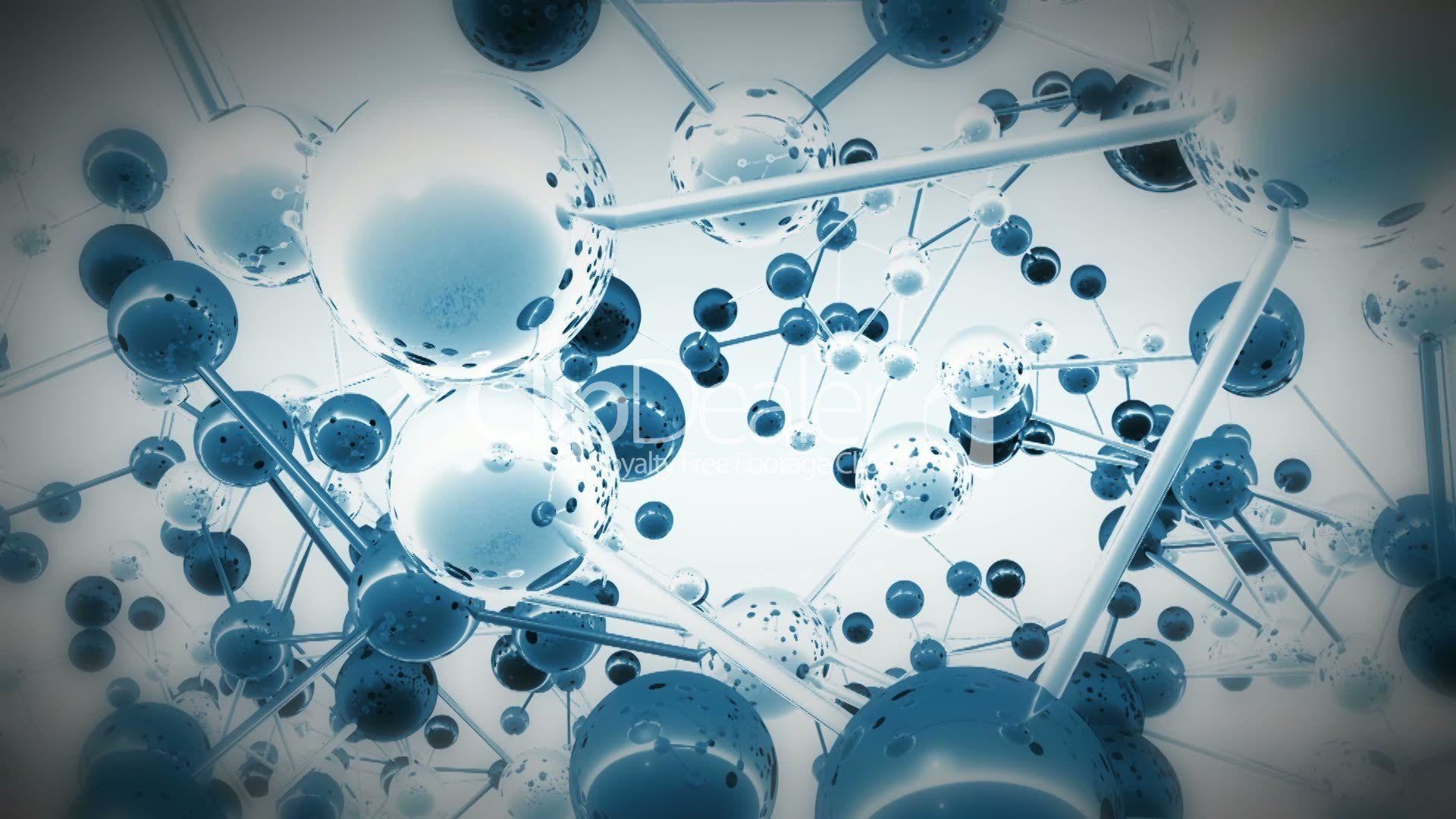 Molecole atomi blu astratto, 1920x1080 1080p, Desktop