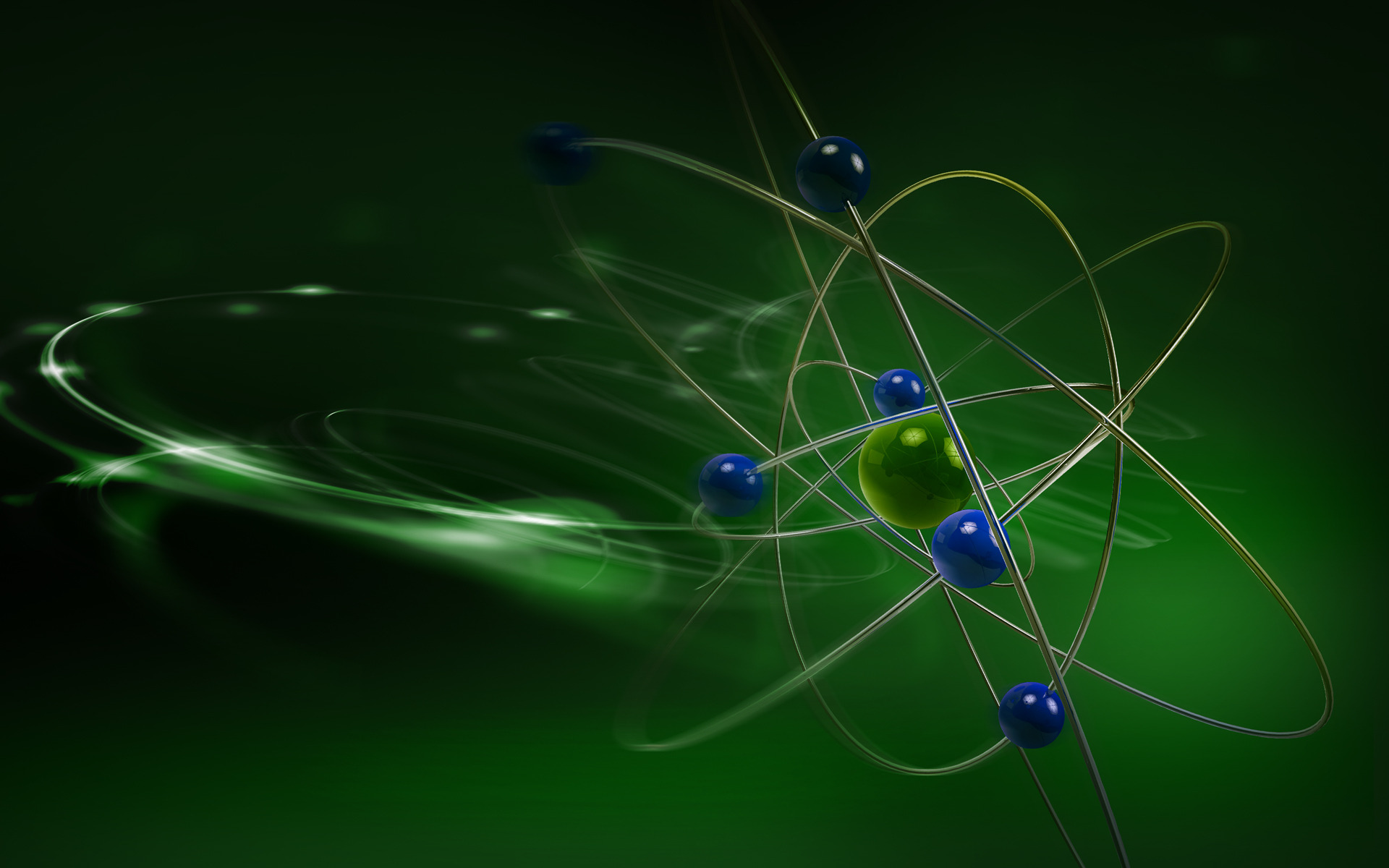 Modello atomico verde, 1920x1200 Full HD+, PC