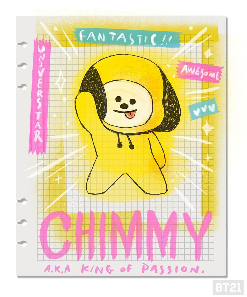 Chimmy BT21 personaggio giallo, 960x1153 Verticale, Telefono
