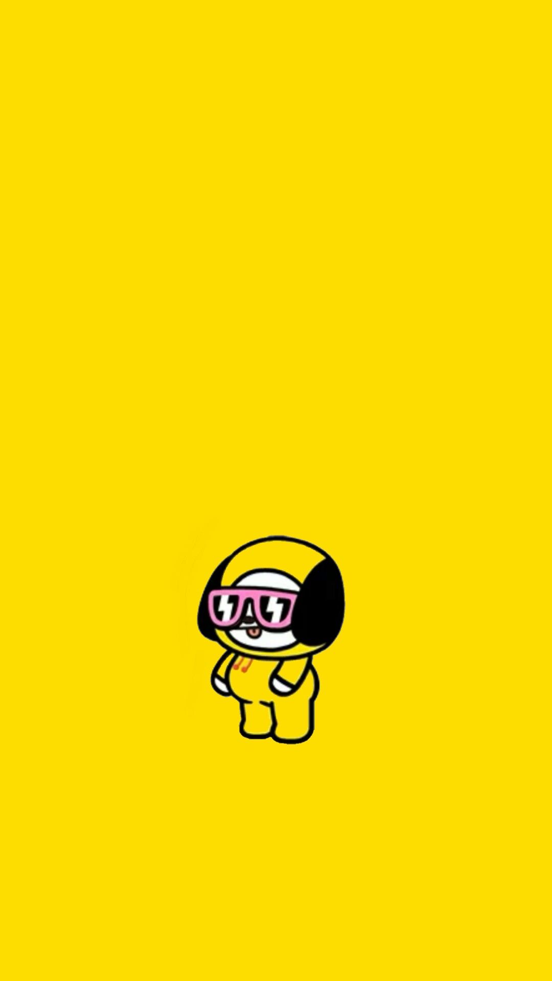 Chimmy BT21 sfondo giallo, 1080x1920 Verticale, Samsung Galaxy