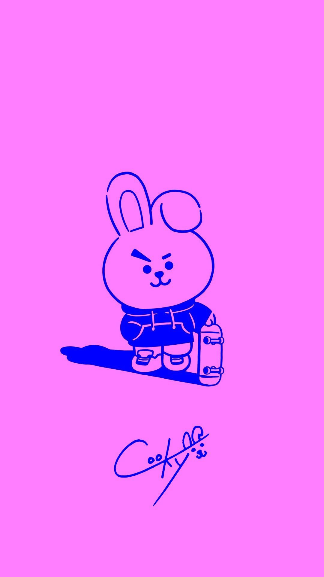 Cooky coniglio BT21 rosa, 1080x1920 Verticale, Samsung Galaxy