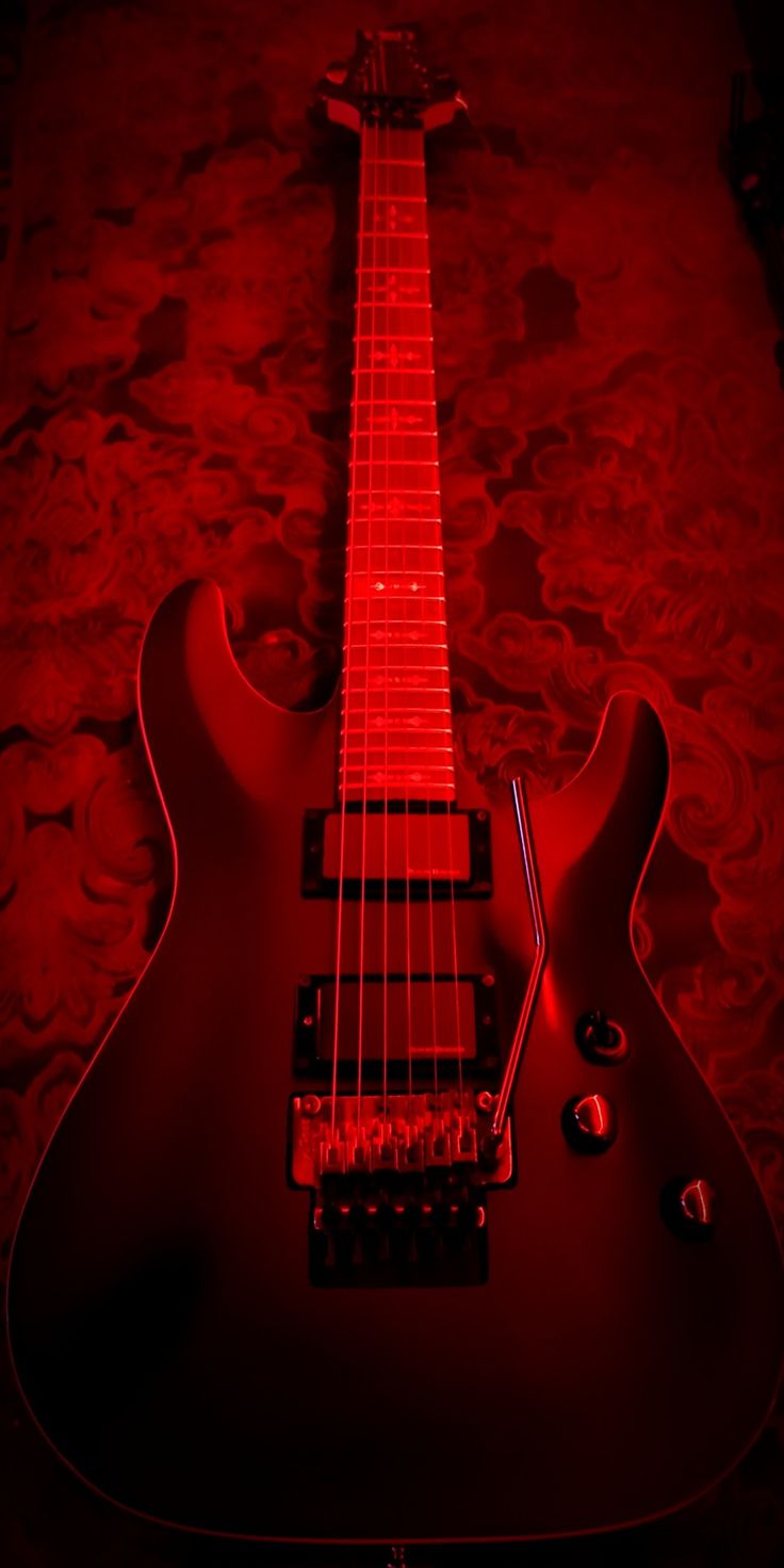 Chitarra elettrica rossa Schecter, 736x1471 Full HD Verticale, iPhone