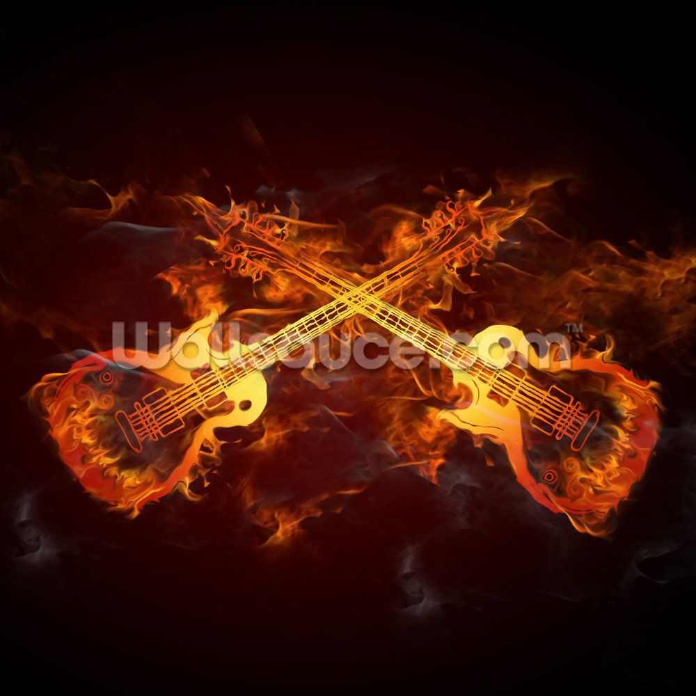 Chitarra elettrica in fiamme, 1920x1200 WUXGA, Desktop
