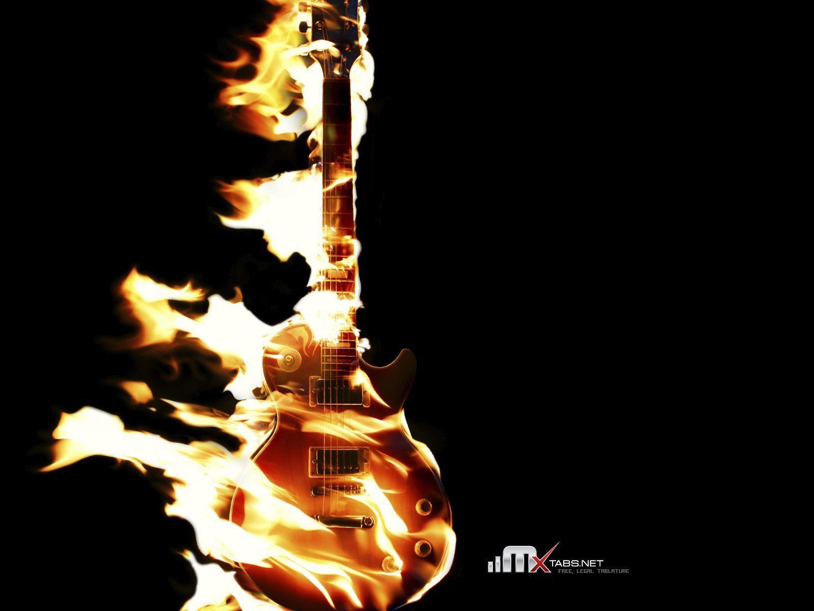 Chitarra al neon blu, 1920x1080 1080p, Desktop