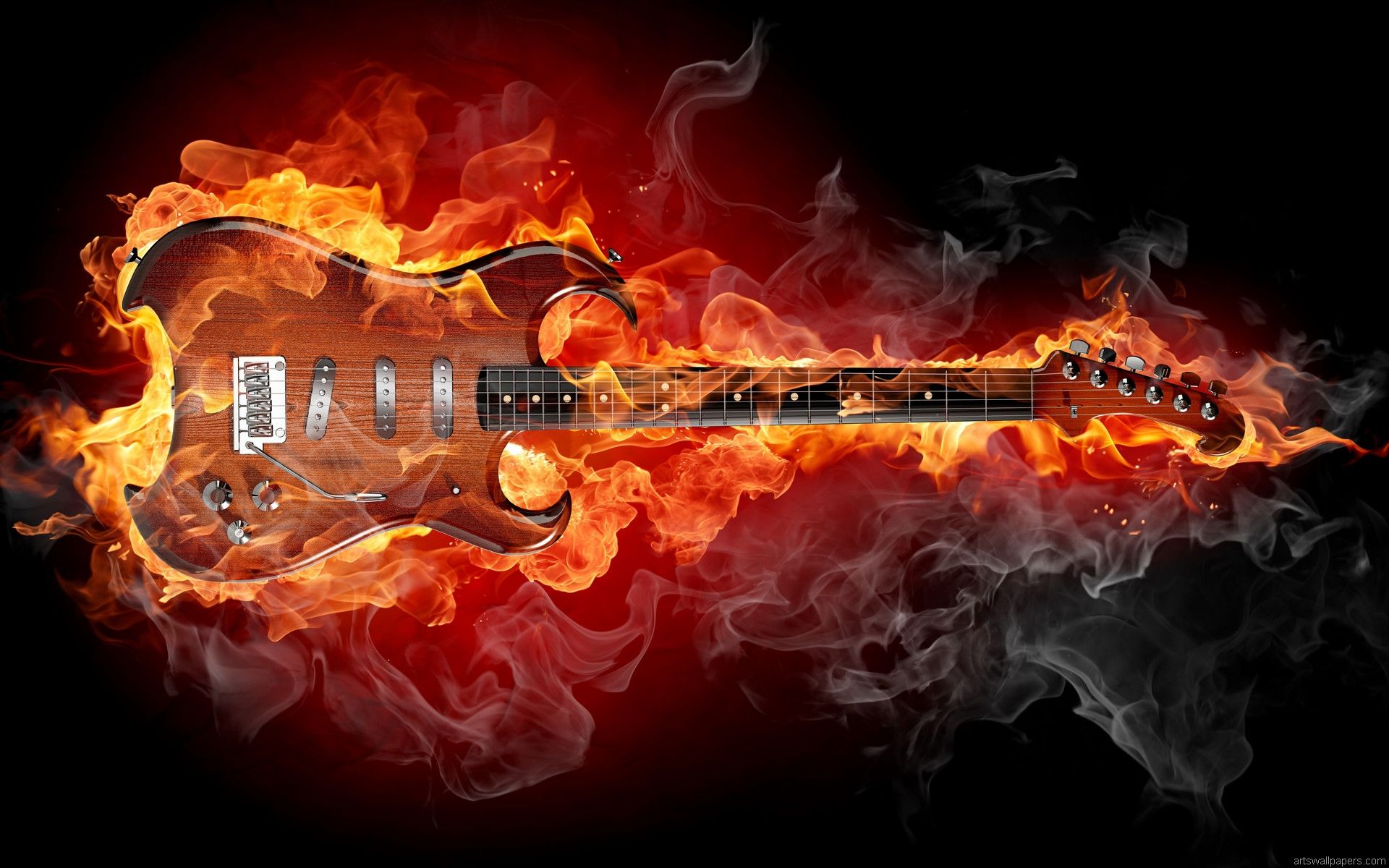 Chitarra acustica rosso fuoco, 1000x1634 Full HD Verticale, Smartphone