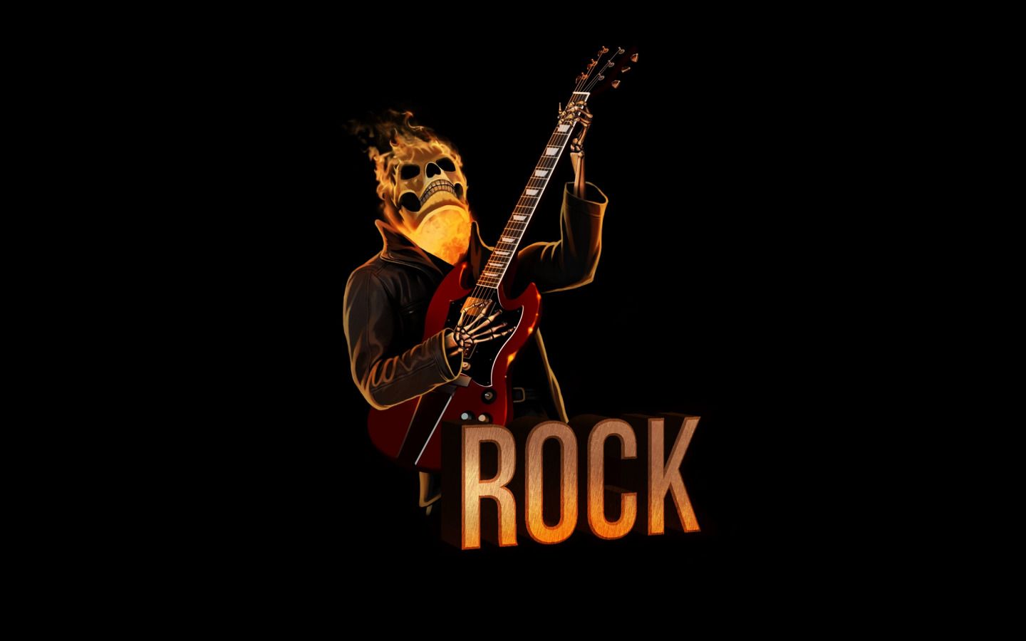 Chitarra elettrica in fiamme, 1600x1200 HD, Desktop
