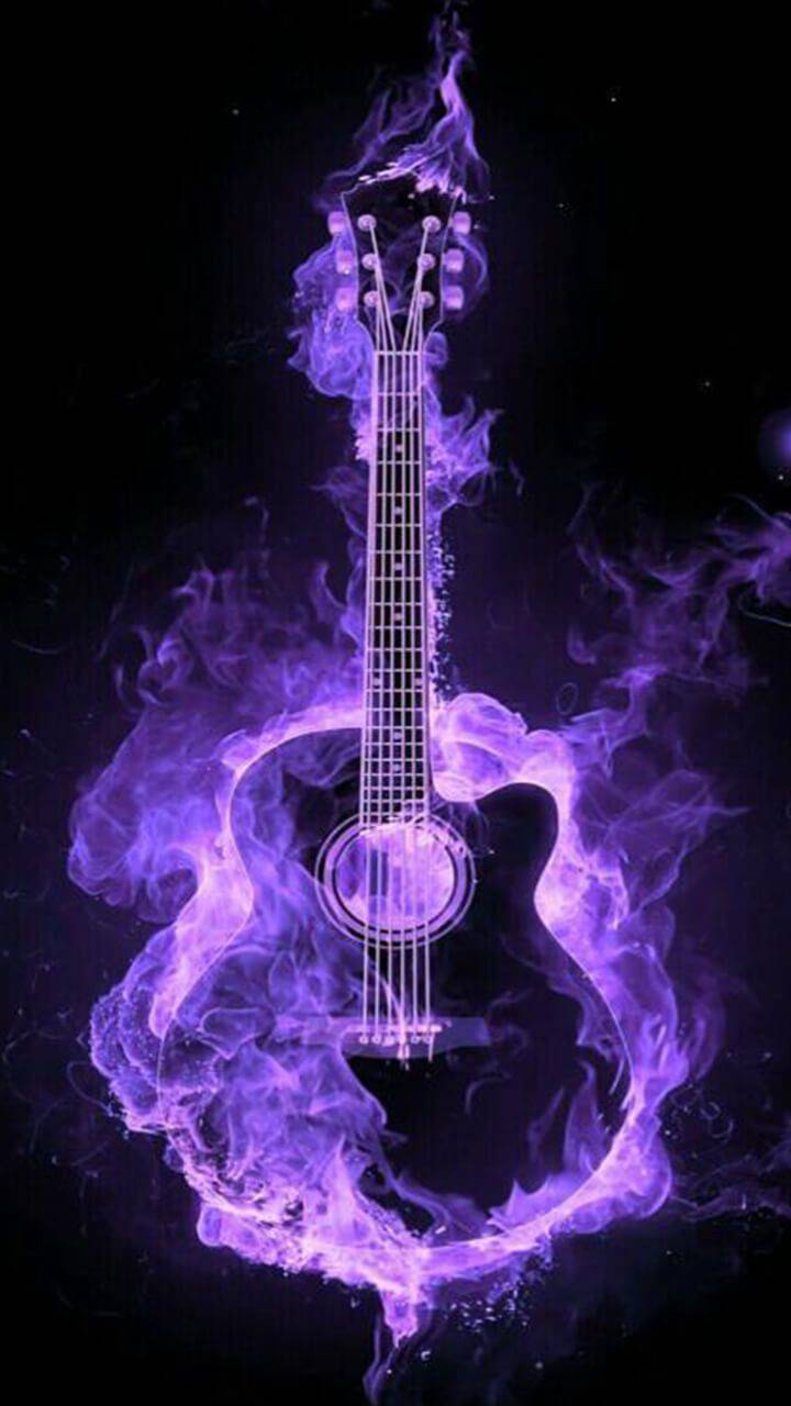 Chitarra elettrica in fiamme, 1920x1200 WUXGA, Desktop