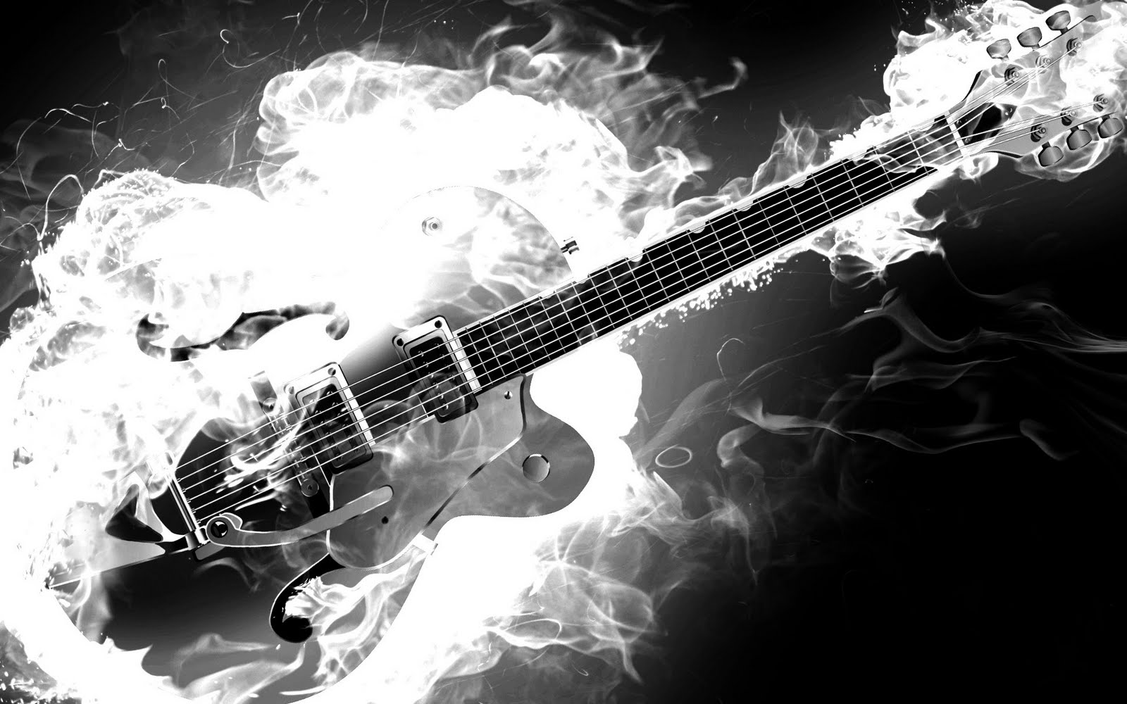 Chitarra fiammeggiante rossa dorata, 1620x1080 900p, Desktop
