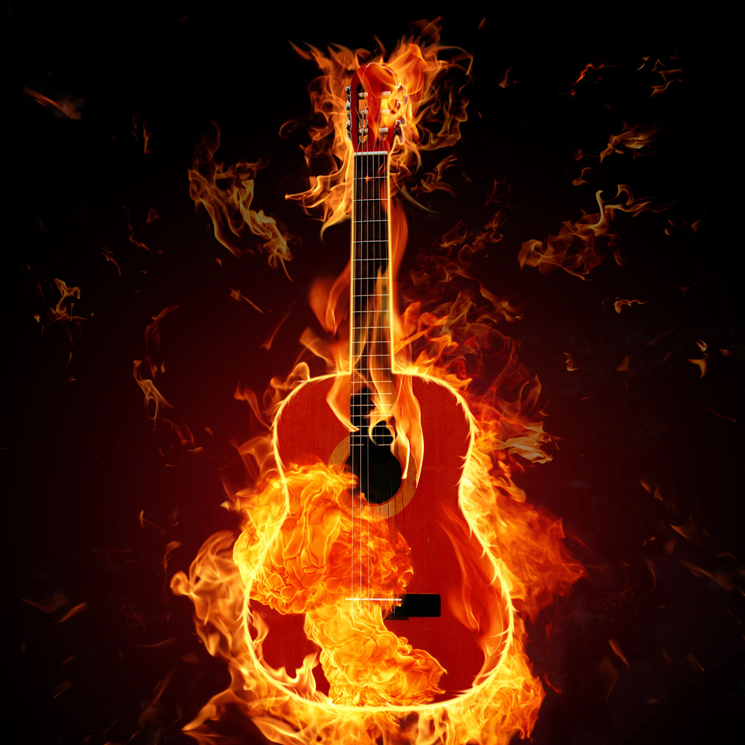 Chitarra Gibson rossa Dark Fire, 1280x1024 720p, Laptop