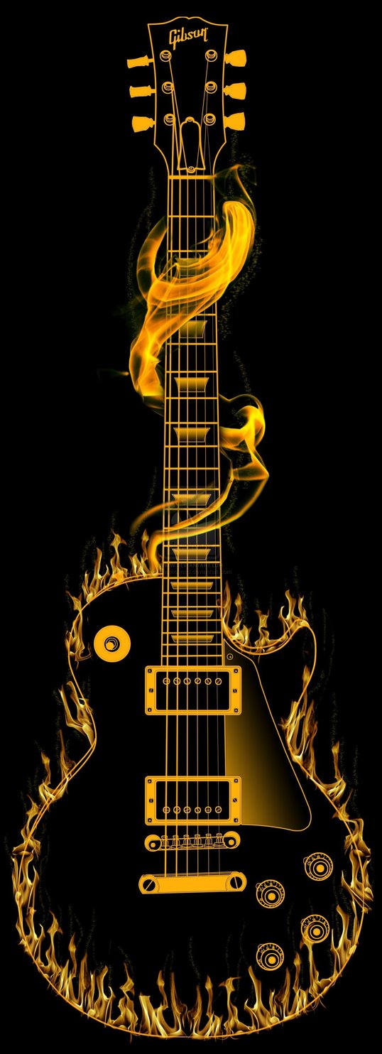 Chitarra elettrica in fiamme, 1920x1200 Full HD+, Desktop