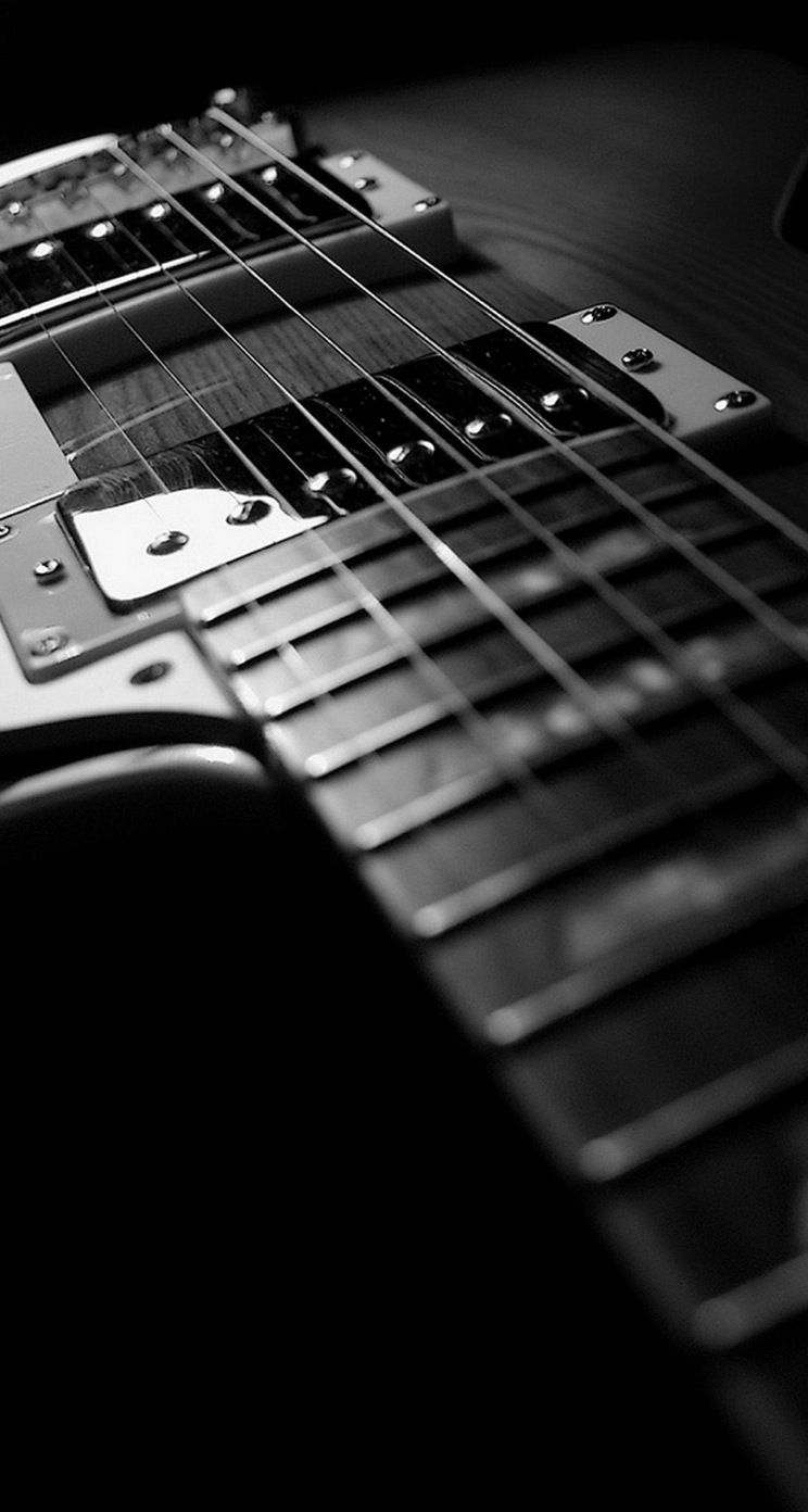 Chitarra elettrica bianco e nero, 744x1392 Full HD Verticale, iPhone