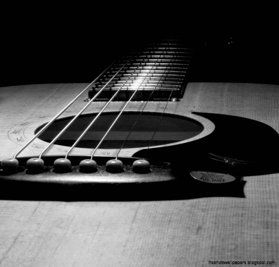 Chitarra acustica bianco e nero, 962x921 HD, Desktop