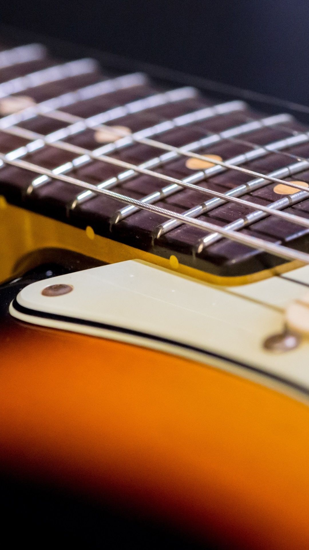 Manico chitarra elettrica sunburst, 1080x1920 Verticale, iPhone Air