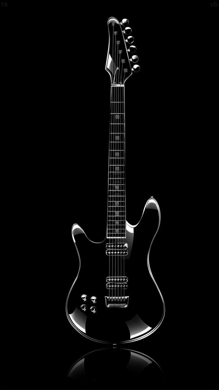 Chitarra elettrica nera, 720x1280 Verticale, iPhone