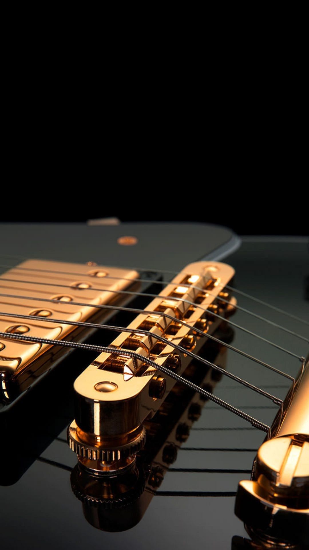 Chitarra elettrica dettaglio dorato, 1080x1920 Verticale, iPhone Plus