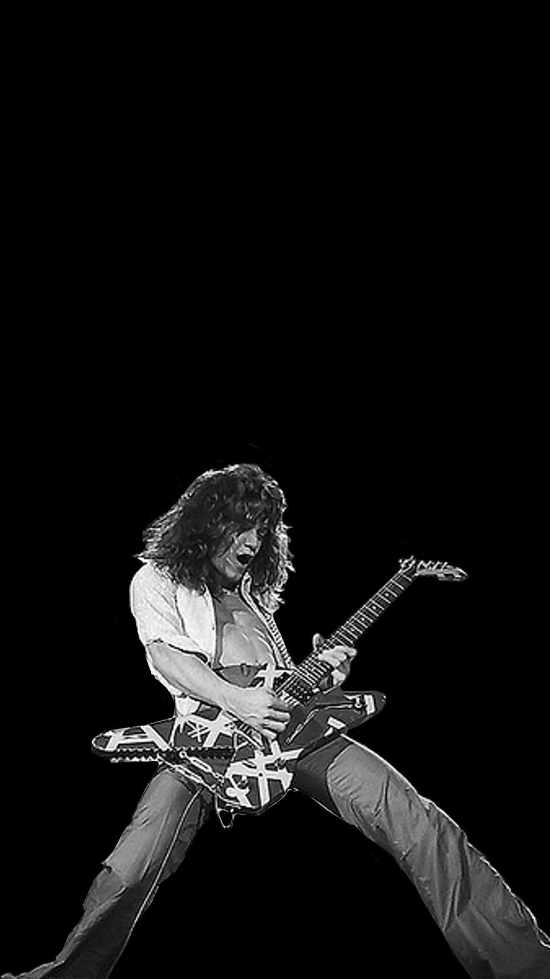 Chitarrista rock bianco e nero, 1080x1920 Verticale, iPhone