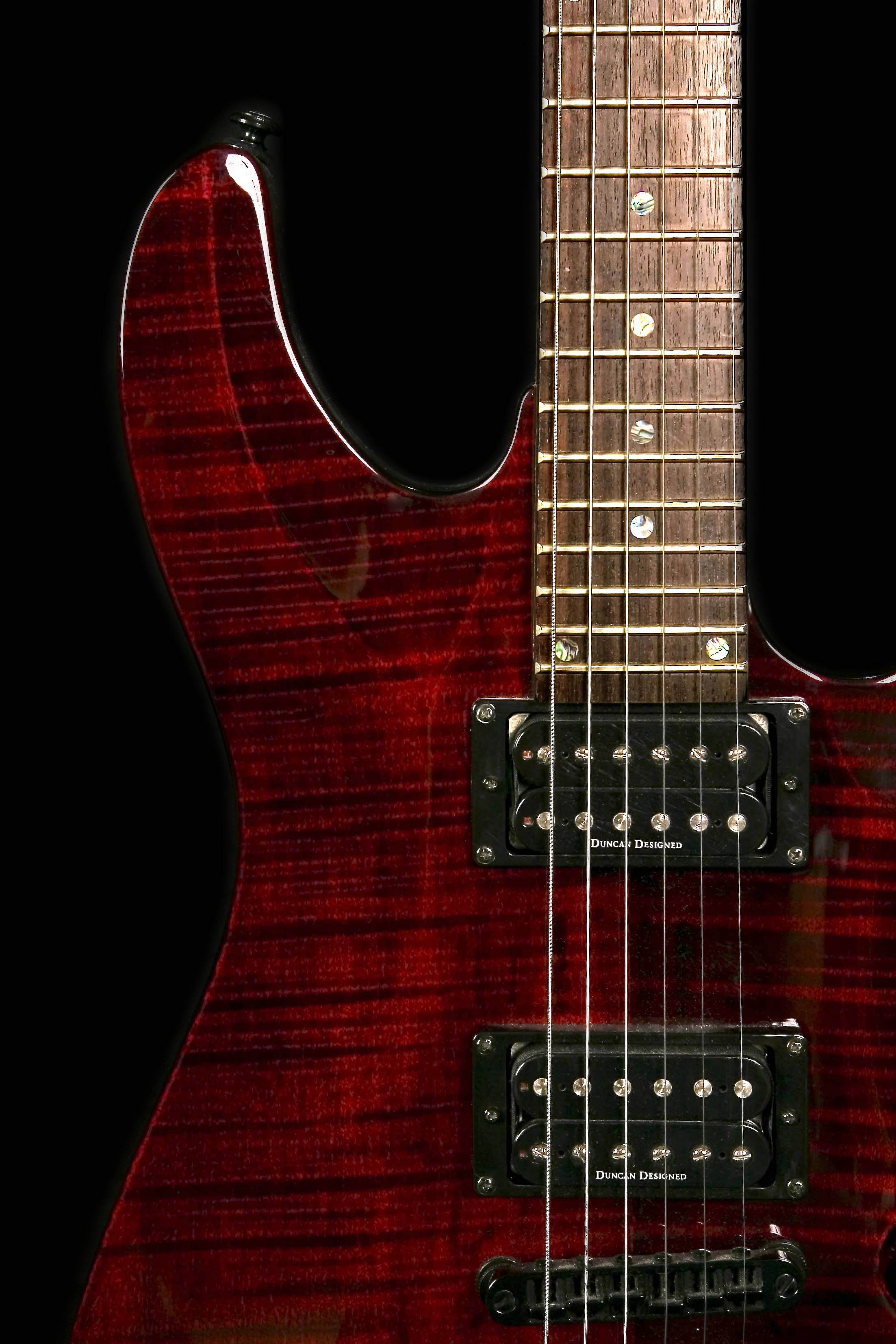 Chitarra elettrica rossa venature, 2205x3307 Verticale, iPhone Pro
