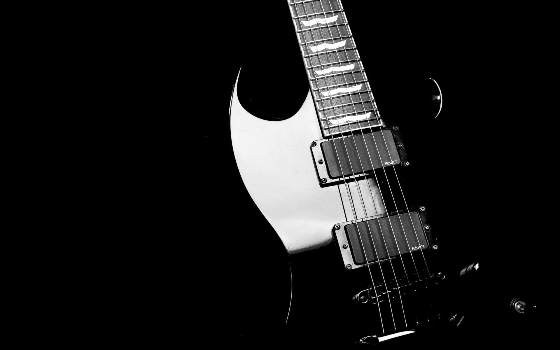 Chitarra elettrica bianca e nera, 1920x1200 Full HD+ WUXGA, Laptop