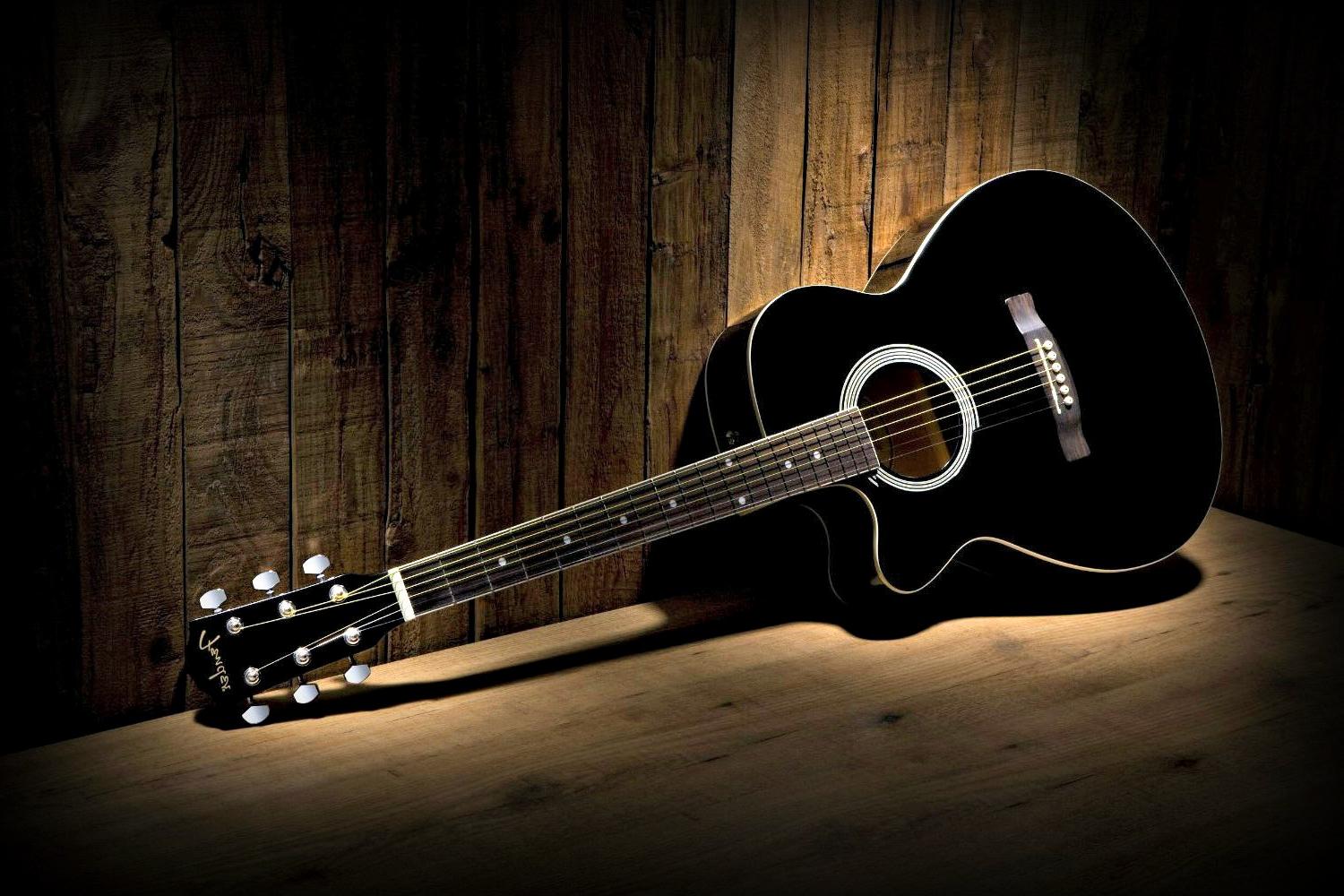 Chitarra acustica nera legno, 1500x1000 720p, Lenovo Legion