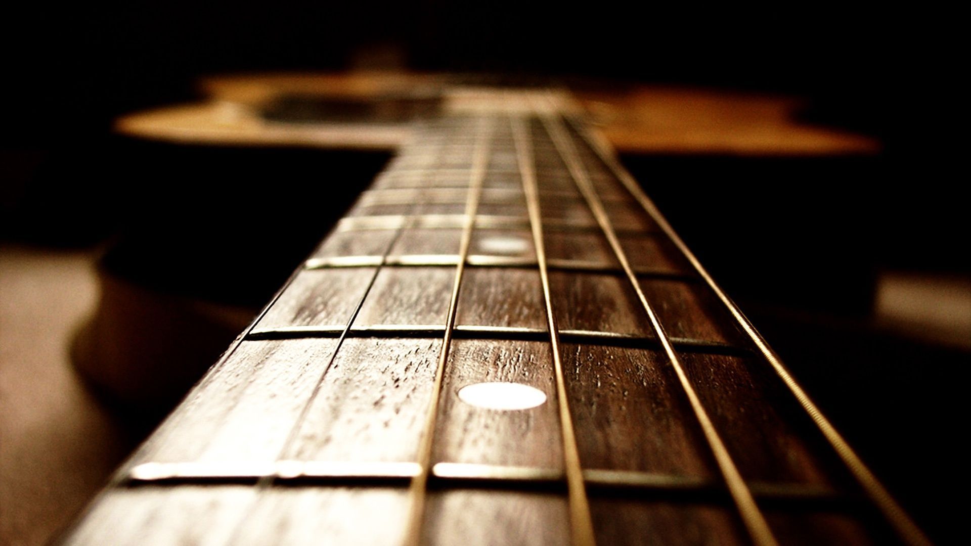 Manico chitarra acustica primo piano, 1920x1080 Full HD, Laptop