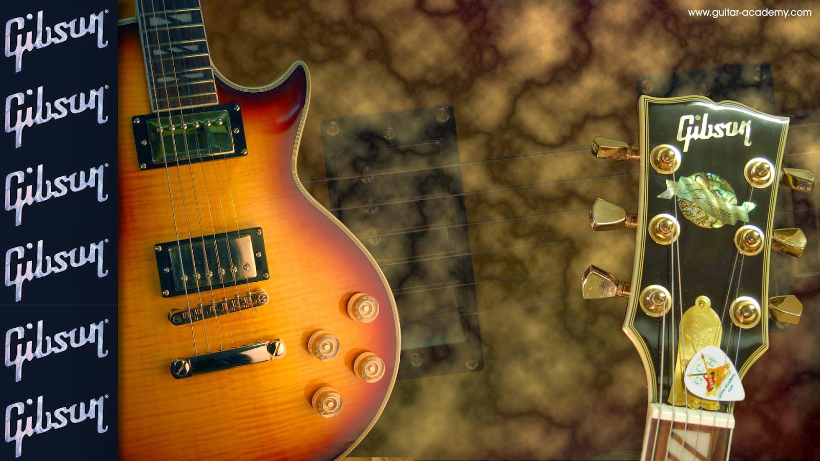 Chitarra Gibson Les Paul, 1600x900 HD Ready, Laptop