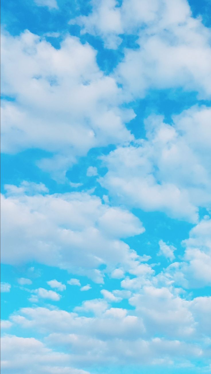 Cielo turchese con nuvole bianche, 736x1307 Verticale, Android