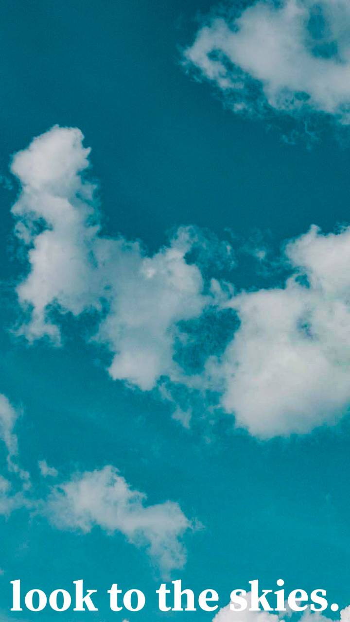 Cielo turchese con nuvole, 720x1280 Verticale, Mobile