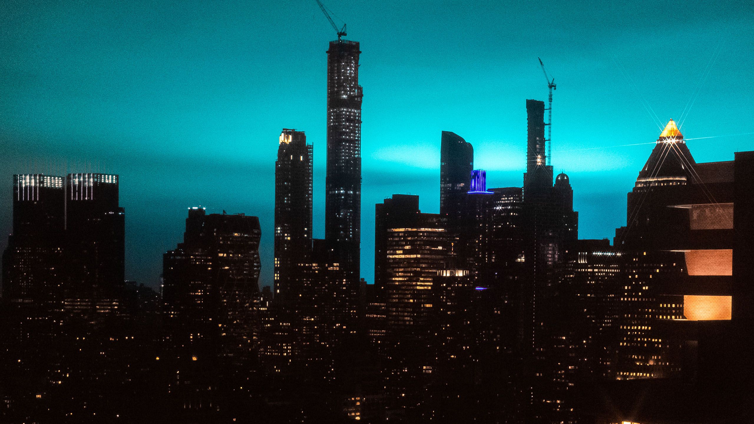 Skyline New York cielo turchese, 2560x1440 2K QHD, PC