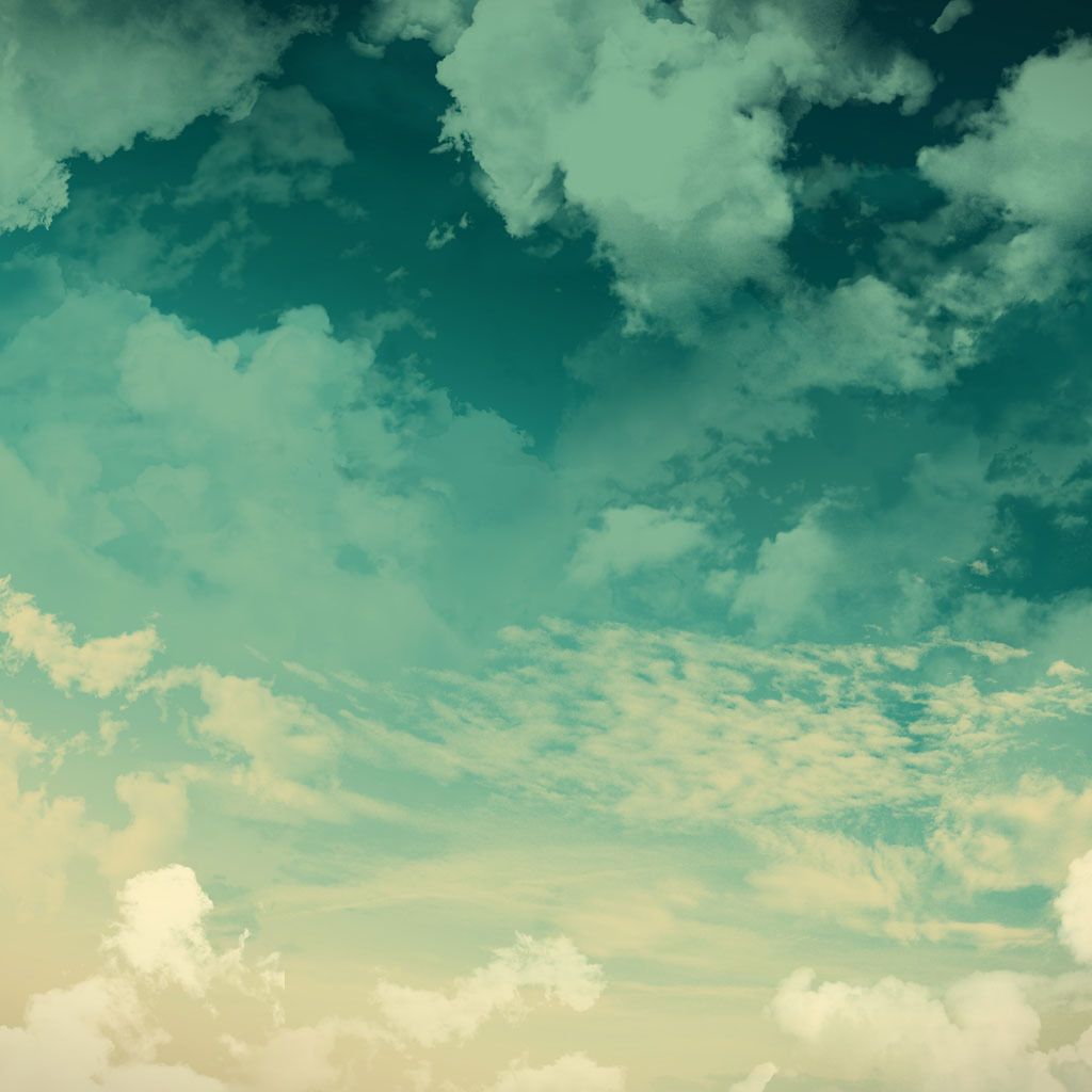 Cielo turchese con nuvole, 1024x1024 HD, PC