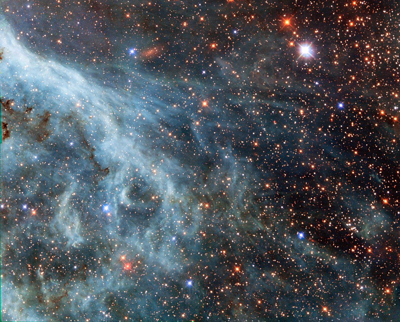 Nebulosa turchese con stelle, 1280x1031 HD, Desktop
