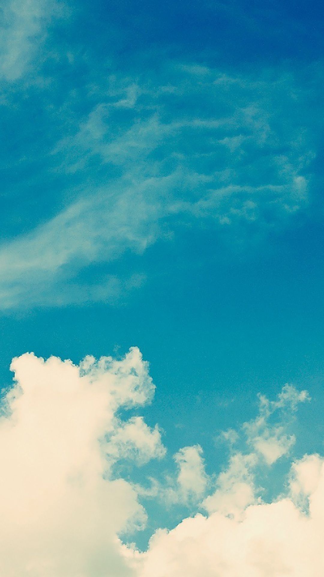 Cielo turchese con nuvole, 1080x1920 Verticale, Mobile