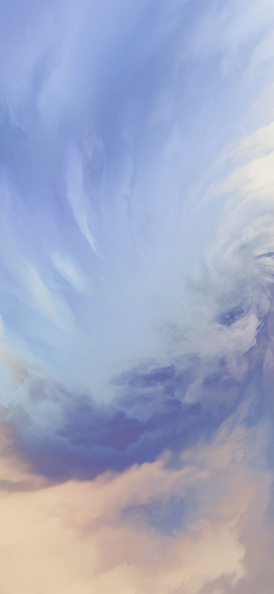 Cielo azzurro con nuvole, 886x1920 Verticale, Mobile