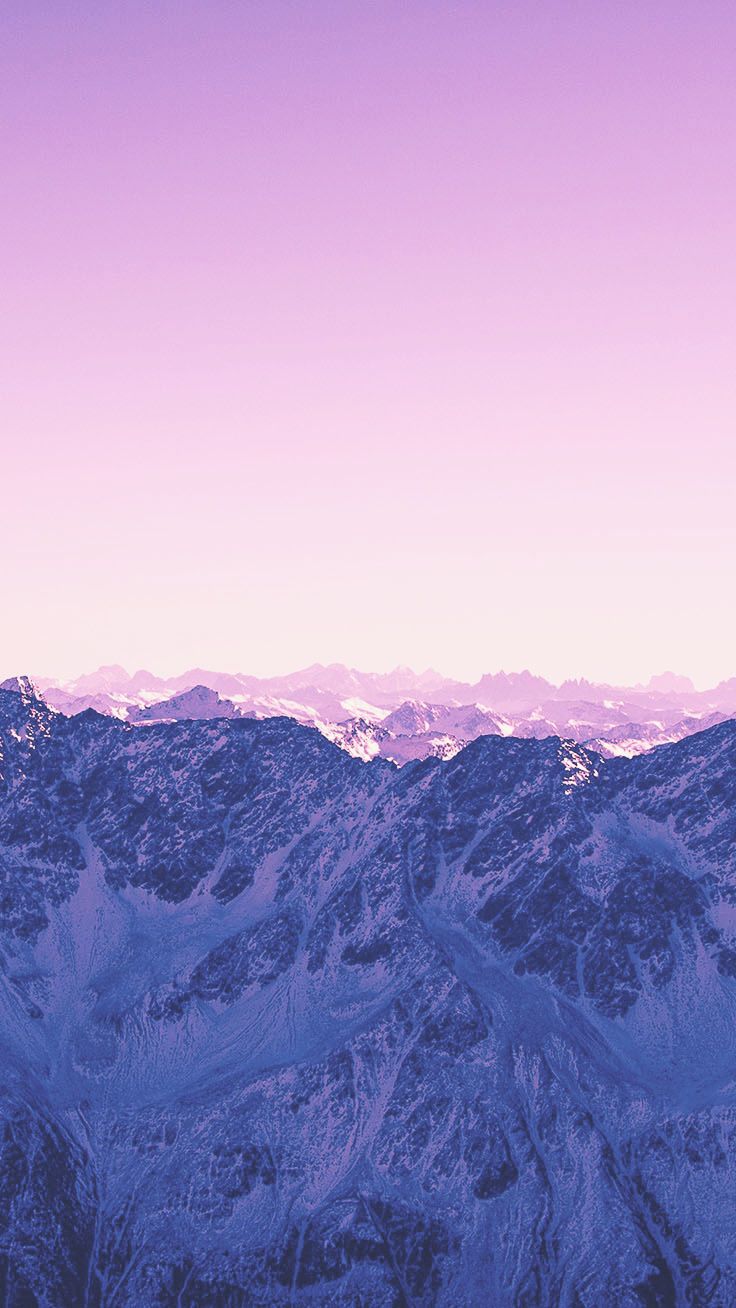 Montagne innevate cielo rosa, 736x1308 Verticale, Telefono