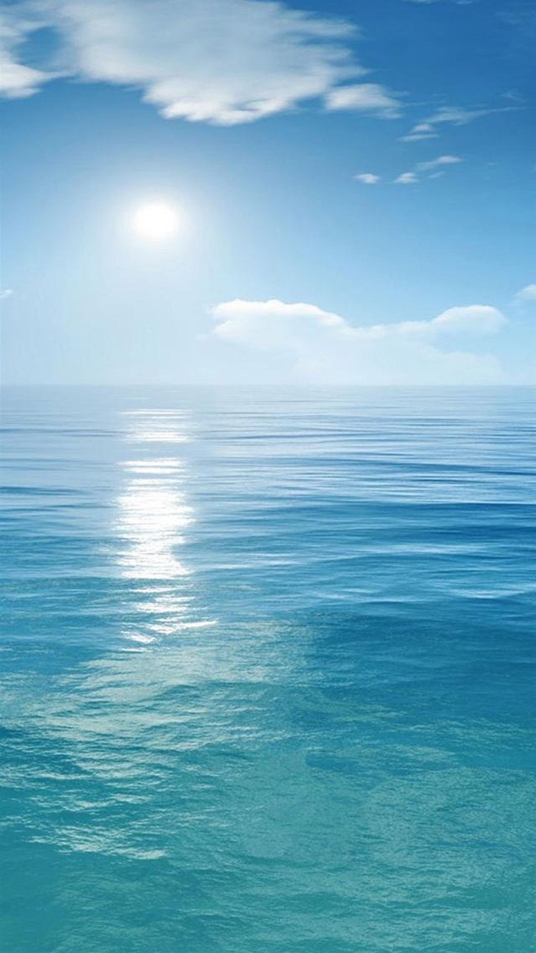 Mare calmo cielo azzurro, 1080x1920 Full HD Verticale, iPhone