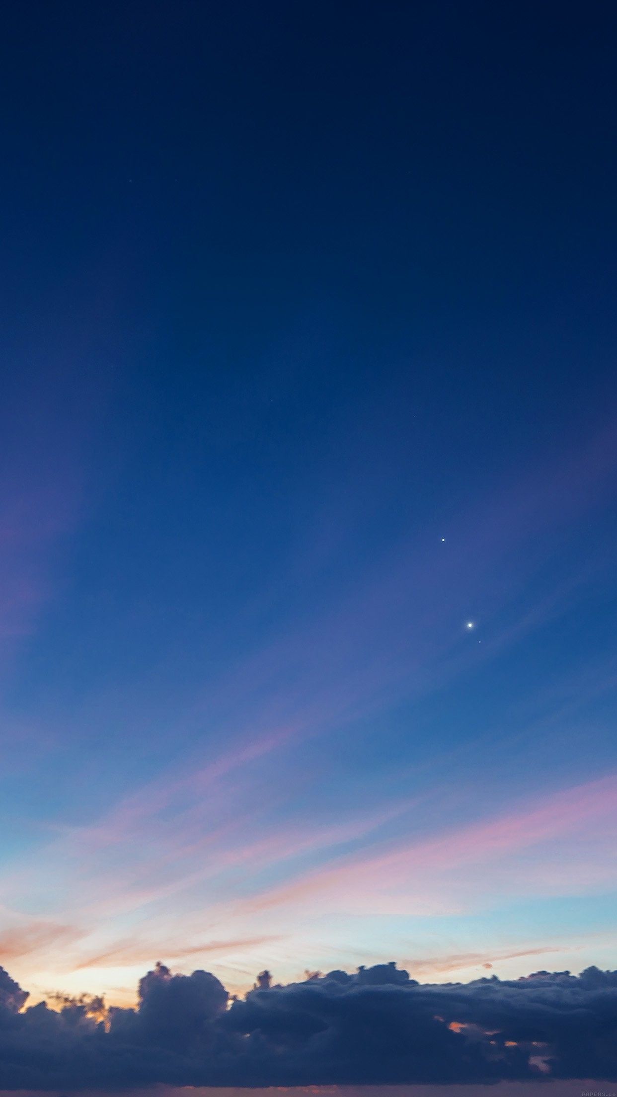 cielo blu al tramonto, 1242x2208 Verticale, Telefono
