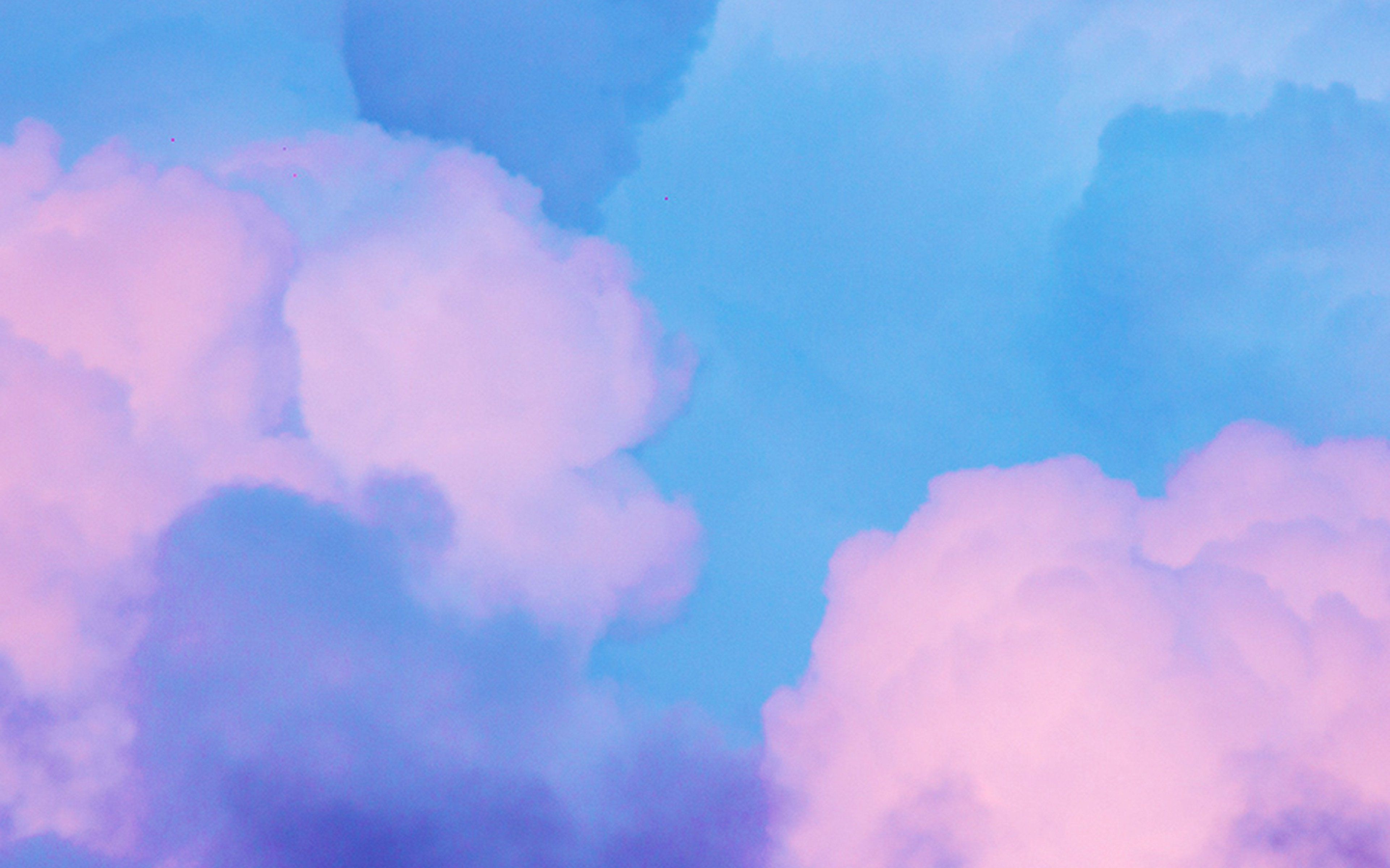 Nuvole pastello cielo azzurro, 3840x2400 UHD, PC 4K