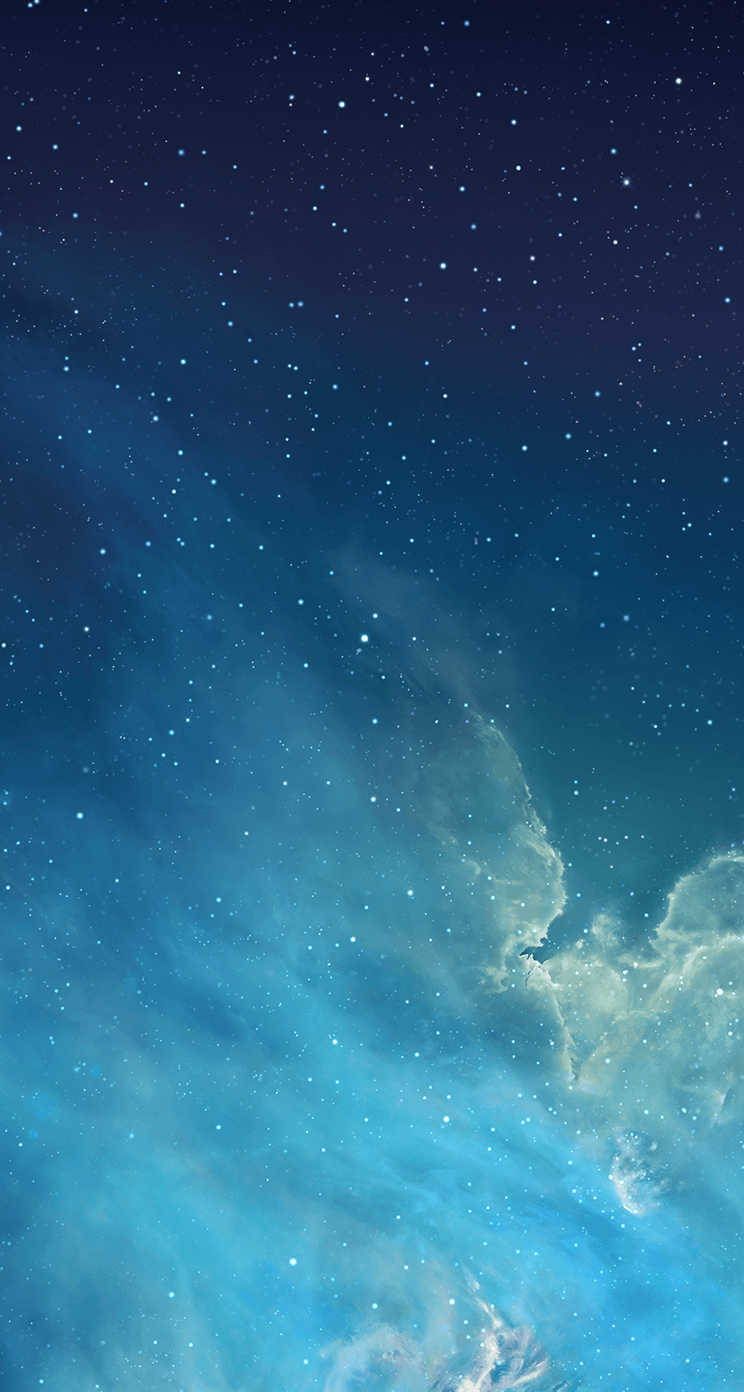 Cielo notturno blu con stelle, 744x1392 Verticale, Mobile